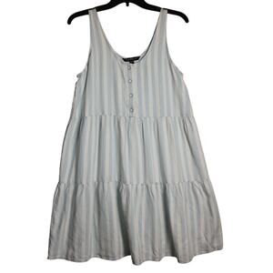 NWT‎ Velvet Heart Women's Blue White Stripe Dress Size S Sleeveless Babydoll